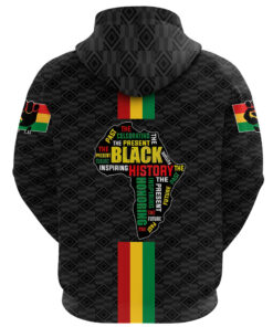 African Hoodie - Black History Month Color Of Flag Hoodie A5 Hoodie