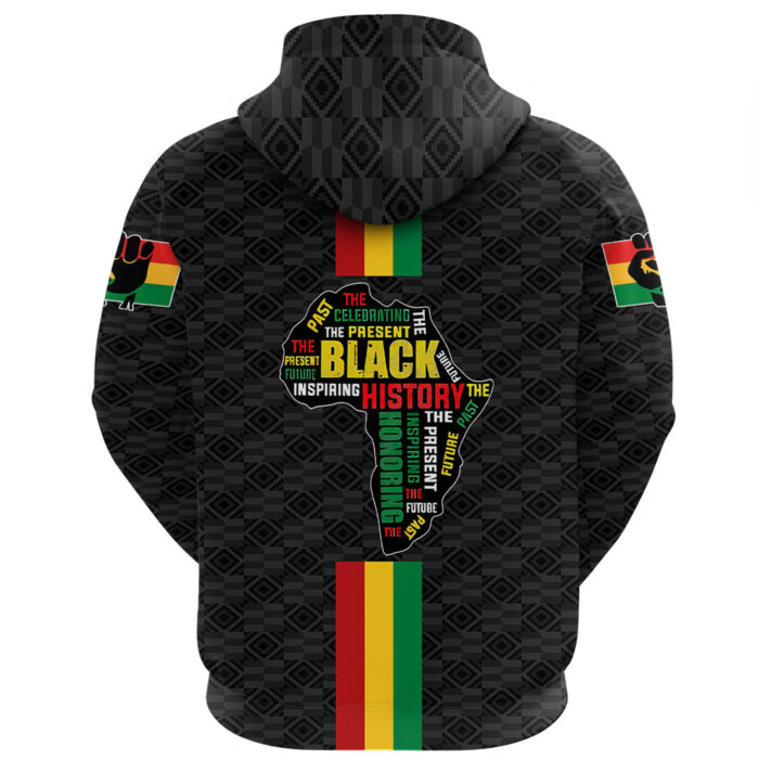 African Hoodie – Black History Month Color Of Flag Hoodie A5 Hoodie
