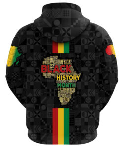 African Hoodie - Black History Month Map Hoodie A5 Hoodie