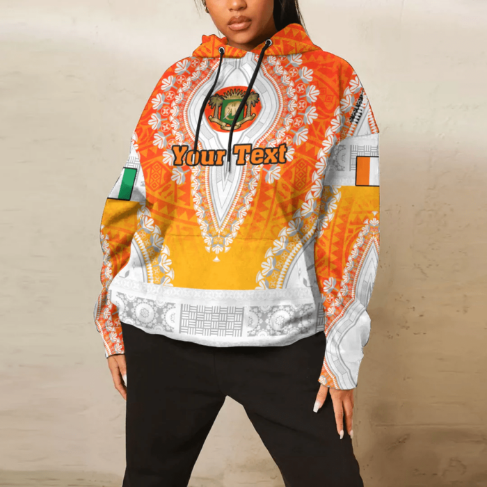 African Hoodie – (Custom) Africa Ivory Coast Hoodie Vintage African Dashiki Hoodie