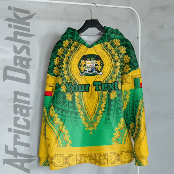 African Hoodie – (Custom) Africa Benin Green Version Hoodie Vintage African Dashiki Hoodie