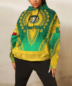 African Hoodie - (Custom) Africa Benin Green Version Hoodie Vintage African Dashiki Hoodie