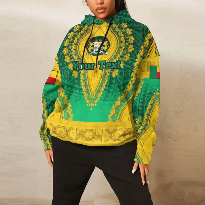 African Hoodie – (Custom) Africa Benin Green Version Hoodie Vintage African Dashiki Hoodie