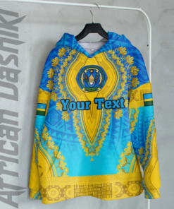 African Hoodie – (Custom) Africa Rwanda Blue Version Hoodie Vintage...