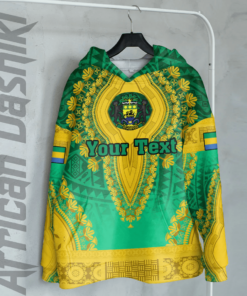 African Hoodie – (Custom) Africa Gabon Green Version Hoodie Vintage...