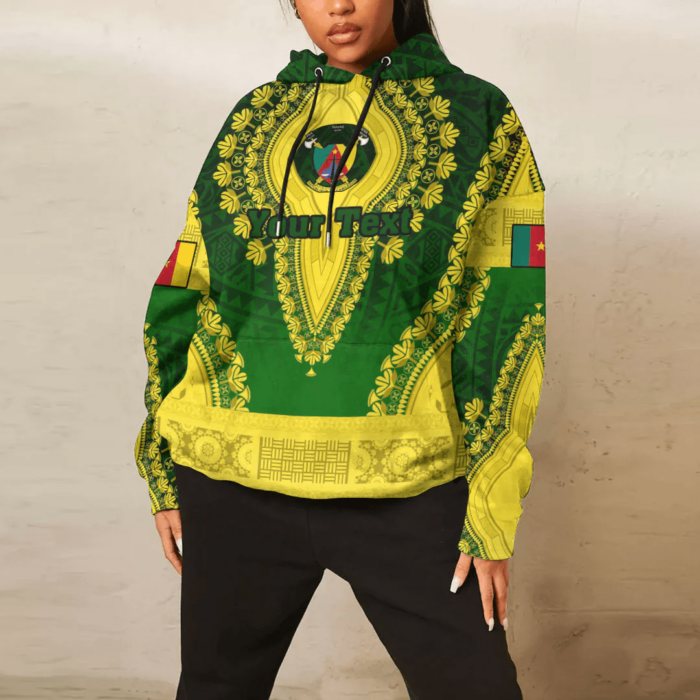 African Hoodie – (Custom) Africa Cameroon Hoodie Vintage African Dashiki Hoodie