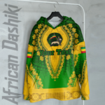 African Hoodie – (Custom) Africa Algeria Green Version Hoodie Vintage African Dashiki Hoodie