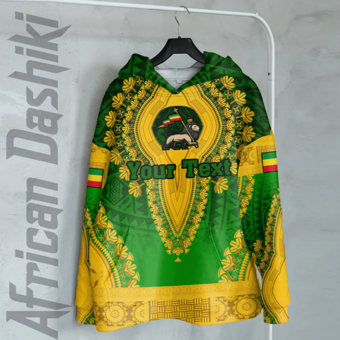 African Hoodie – (Custom) Africa Ethiopia Hoodie Vintage African Dashiki Hoodie