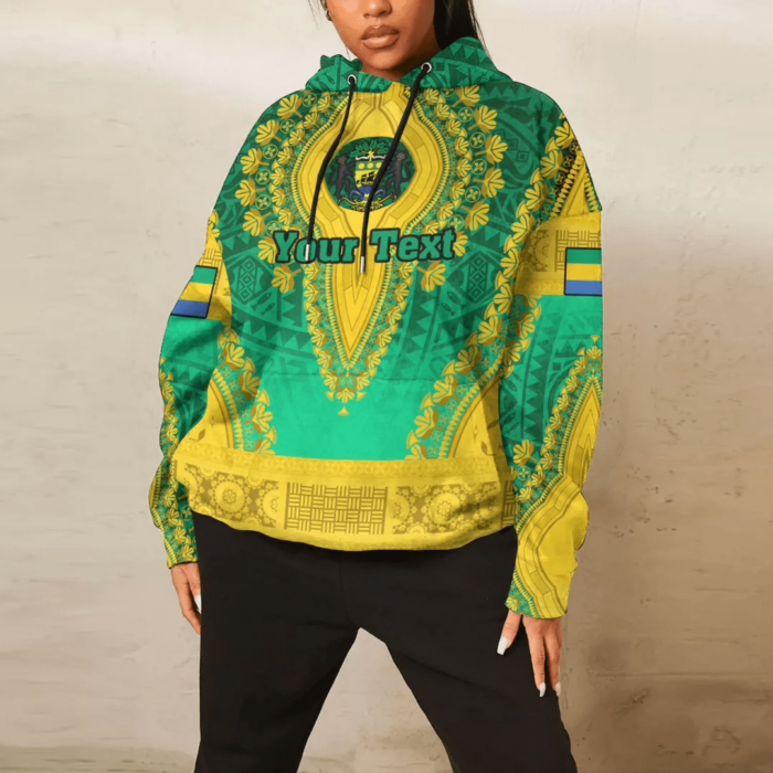 African Hoodie – (Custom) Africa Gabon Green Version Hoodie Vintage African Dashiki Hoodie