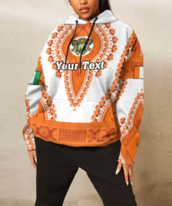 African Hoodie - (Custom) Africa Ivory Coast White Version Hoodie Vintage African Dashiki Hoodie