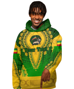 African Hoodie - (Custom) Africa Ethiopia Hoodie Vintage African Dashiki Hoodie