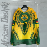 African Hoodie – (Custom) Africa Gambia Yellow Version Hoodie Vintage African Dashiki Hoodie