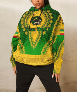 African Hoodie - (Custom) Africa Ethiopia Hoodie Vintage African Dashiki Hoodie