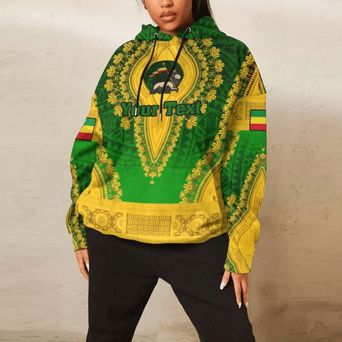 African Hoodie – (Custom) Africa Ethiopia Hoodie Vintage African Dashiki Hoodie