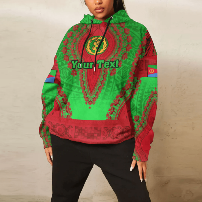 African Hoodie – (Custom) Africa Eritrea Green Version Hoodie Vintage African Dashiki Hoodie