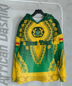 African Hoodie – (Custom) Africa Ghana Green Version Hoodie Vintage...