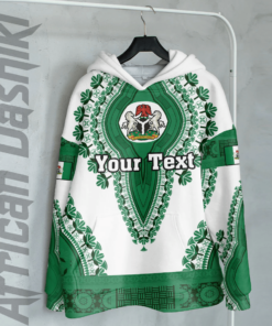 African Hoodie – (Custom) Africa Nigeria White Version Hoodie Vintage...