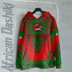African Hoodie – (Custom) Africa Benin Red Version Hoodie Vintage African Dashiki Hoodie