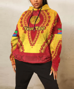 African Hoodie - (Custom) Africa Eritrea Yellow Version Hoodie Vintage African Dashiki Hoodie