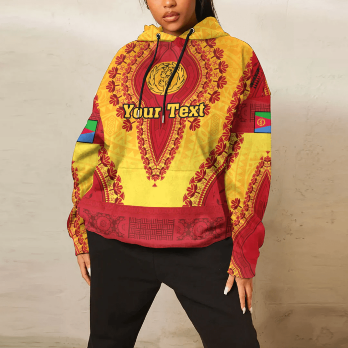 African Hoodie – (Custom) Africa Eritrea Yellow Version Hoodie Vintage African Dashiki Hoodie