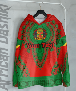 African Hoodie – (Custom) Africa Republic Of The Congo Red...