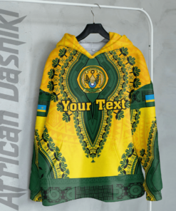 African Hoodie – (Custom) Africa Rwanda Yellow Version Hoodie Vintage...