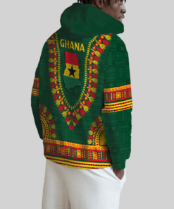 African Hoodie - Ghana Traditional Dashiki Hoodie