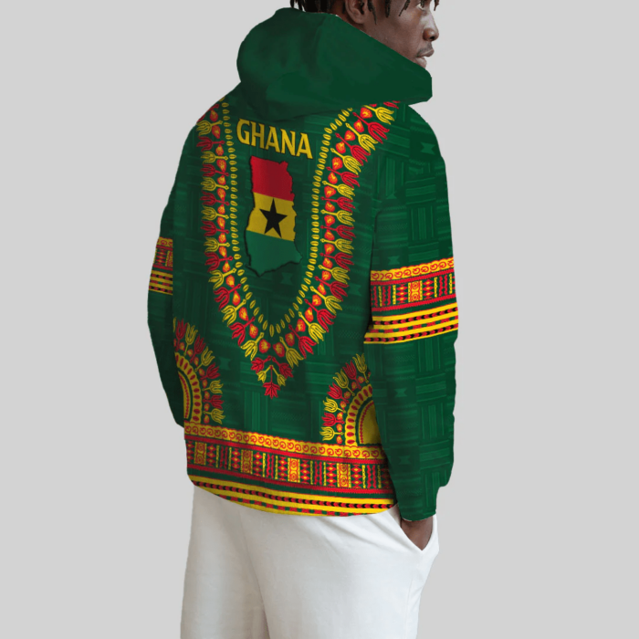 African Hoodie – Ghana Traditional Dashiki Hoodie