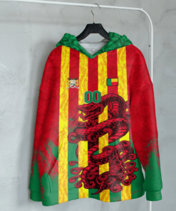 African Hoodie - (Custom) Africa Benin Red Version T-Shirt Snake Jersey Hoodie