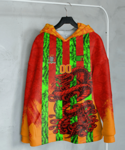 African Hoodie – (Custom) Africa Zambia Red Version T-Shirt Snake...