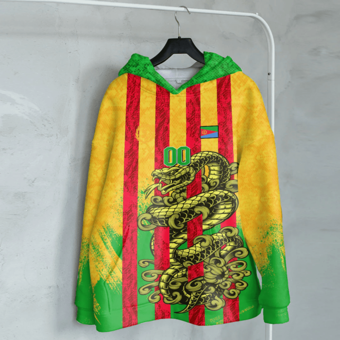 African Hoodie – (Custom) Africa Eritrea Yellow Version T-Shirt Snake Jersey Hoodie