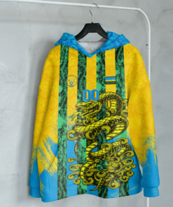 African Hoodie – (Custom) Africa Rwanda Yellow Version T-Shirt Snake...