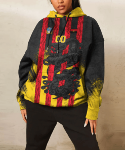 African Hoodie - (Custom) Africa Angola Black Version T-Shirt Snake Jersey Hoodie