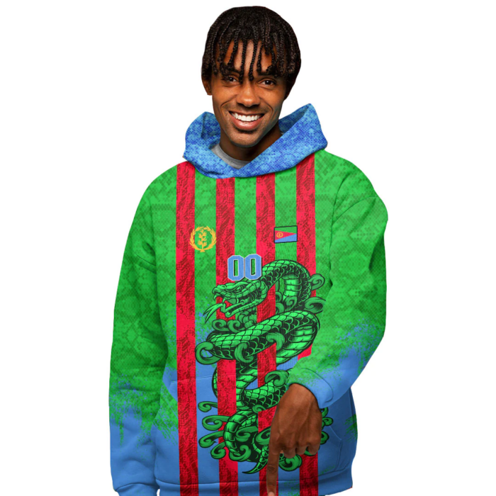 African Hoodie – (Custom) Africa Eritrea Green Version T-Shirt Snake Jersey Hoodie