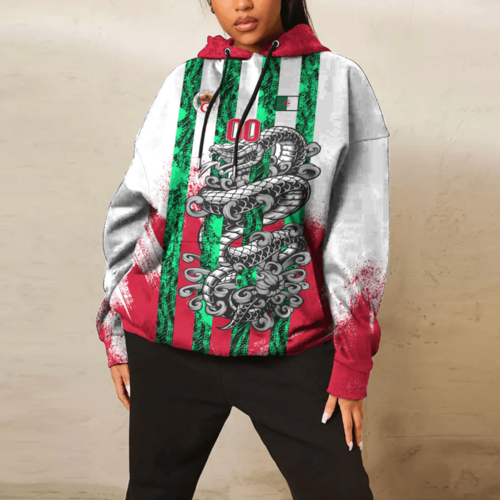 African Hoodie – (Custom) Africa Algeria T-Shirt Snake Jersey Hoodie