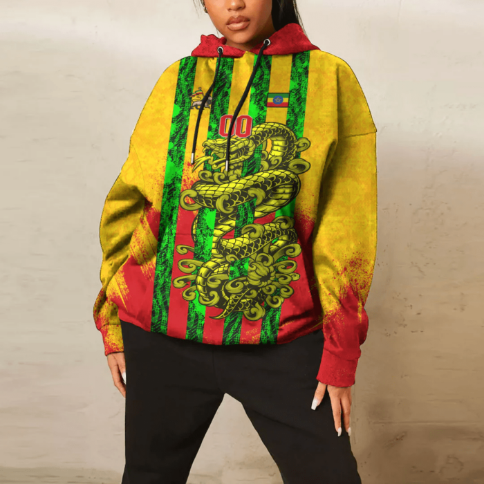 African Hoodie – (Custom) Africa Ethiopia Yellow Version T-Shirt Snake Jersey Hoodie