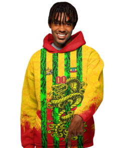 African Hoodie - (Custom) Africa Ethiopia Yellow Version T-Shirt Snake Jersey Hoodie