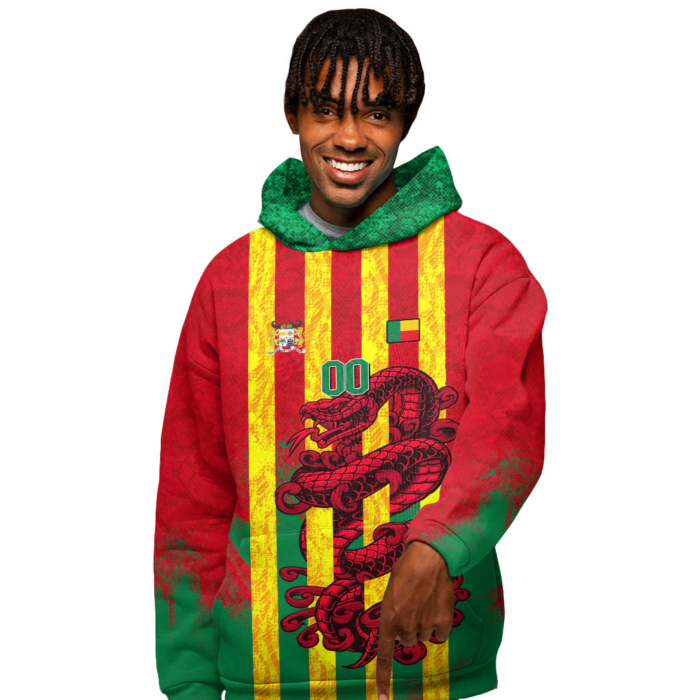 African Hoodie – (Custom) Africa Benin Red Version T-Shirt Snake Jersey Hoodie