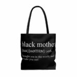 African American Best Mom Checker Tote Bag