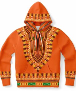 African Hoodie – Orange Dashiki Hoodie