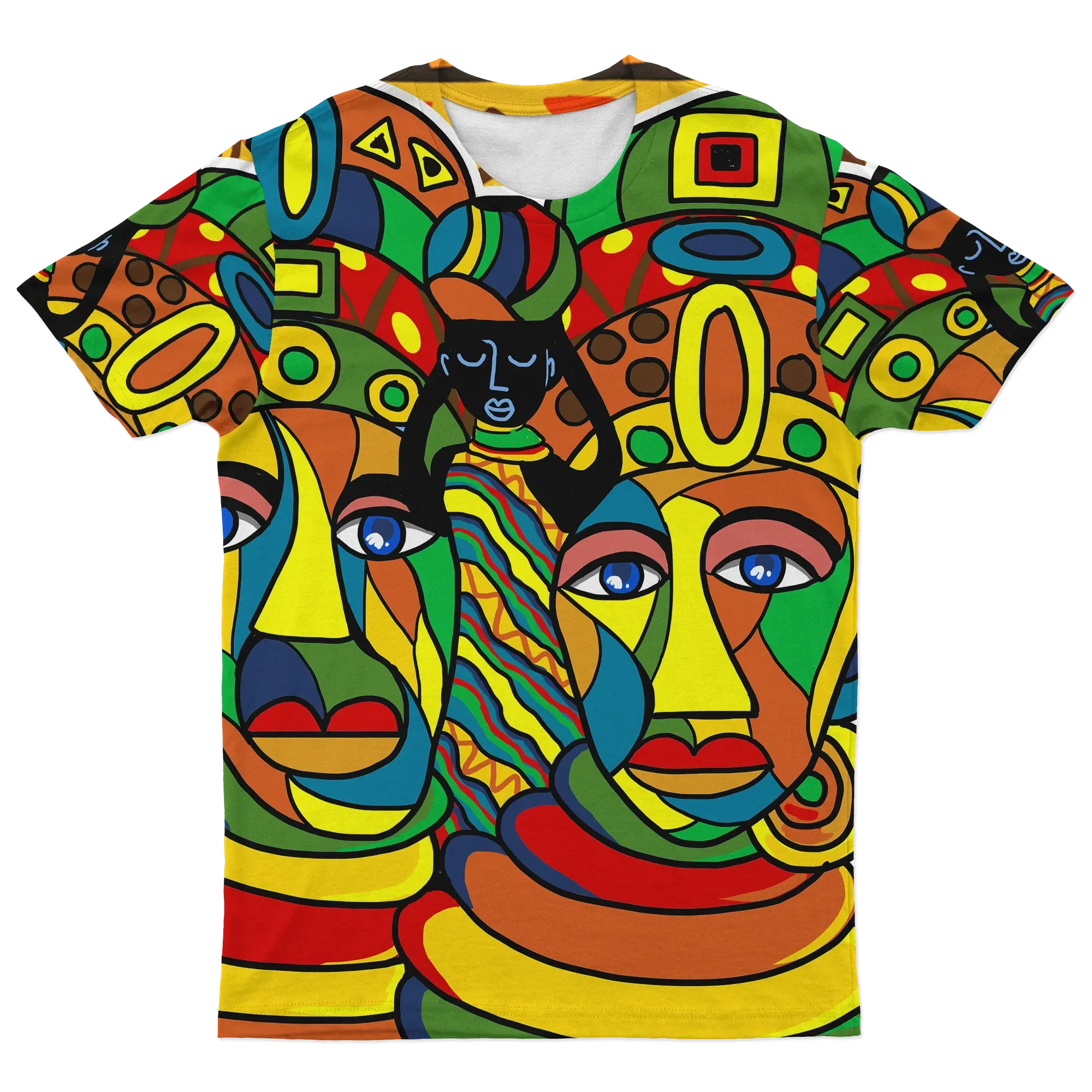 African T-shirt – Abstract Painting Tee