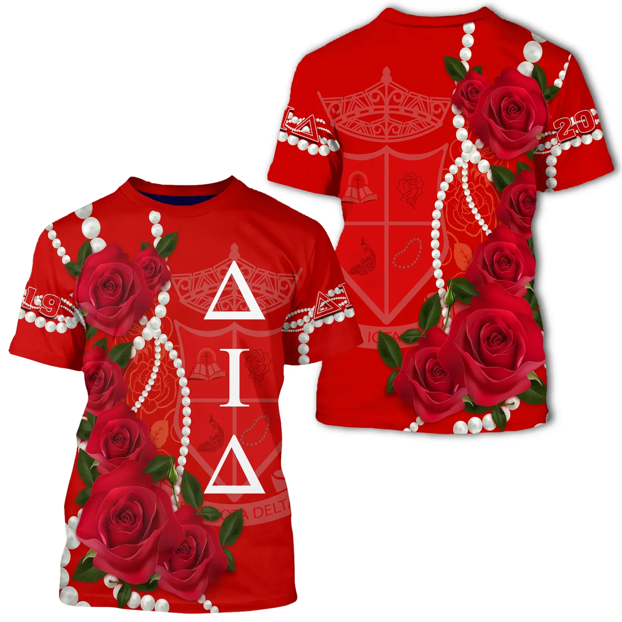 African T-shirt – Africa Delta Iota Delta Rose Pearls Aud...