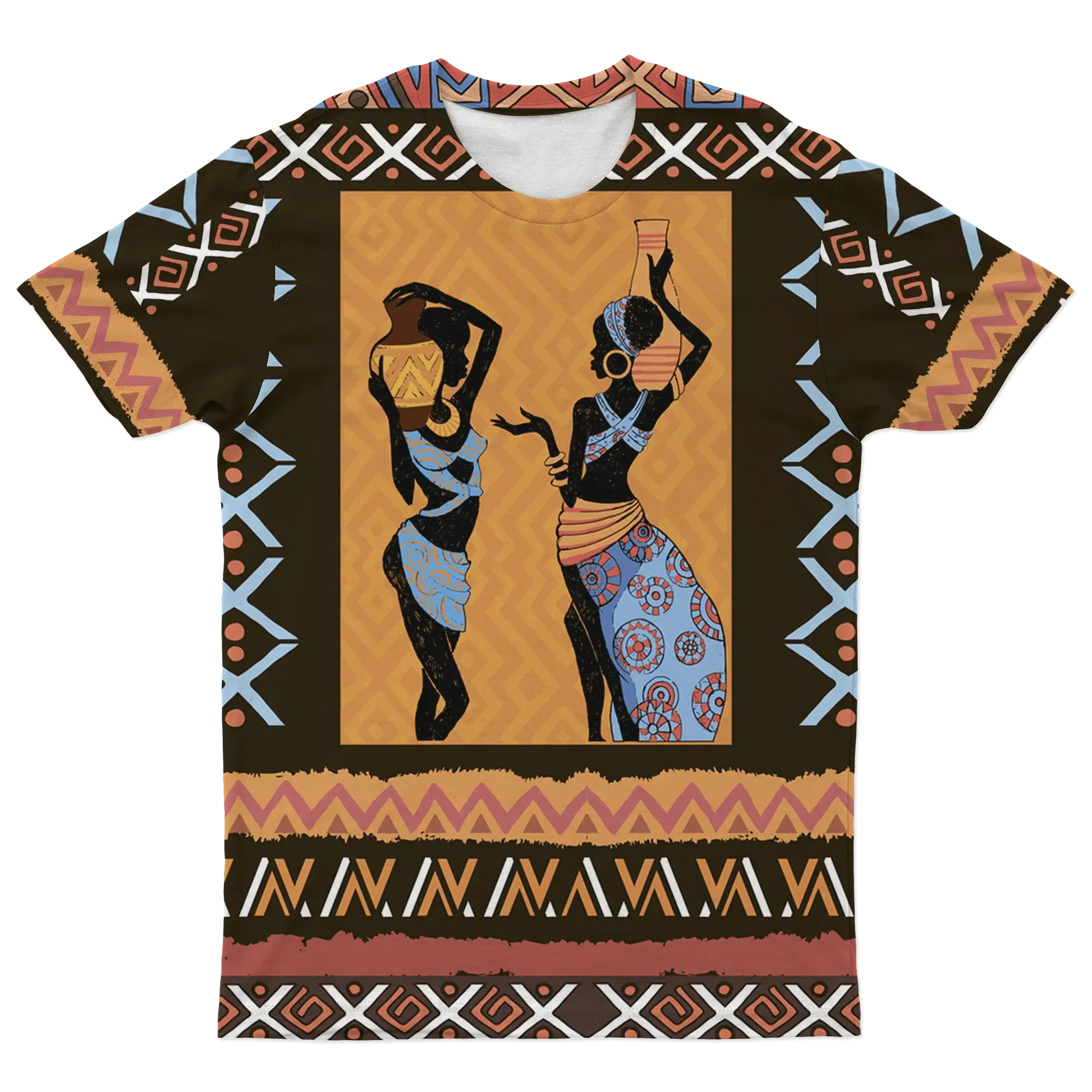 African T-shirt – Cute Black Couple Chibi Tee