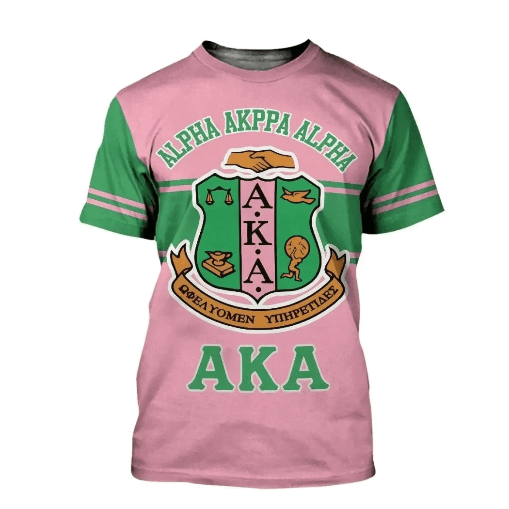African T-shirt – AKA Sorority Green Line Tee