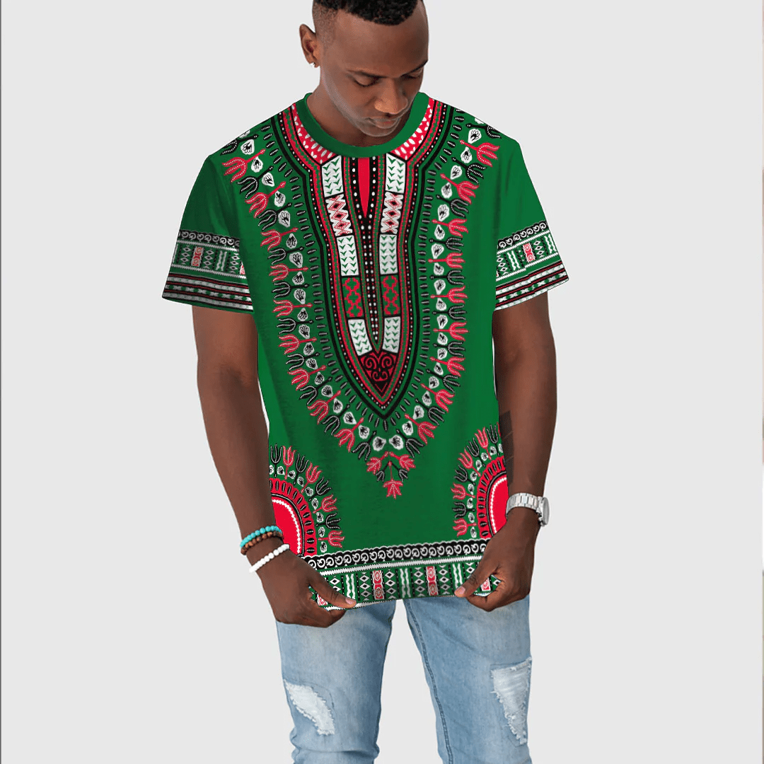 African T-shirt – Algeria Traditional Dashiki Tee