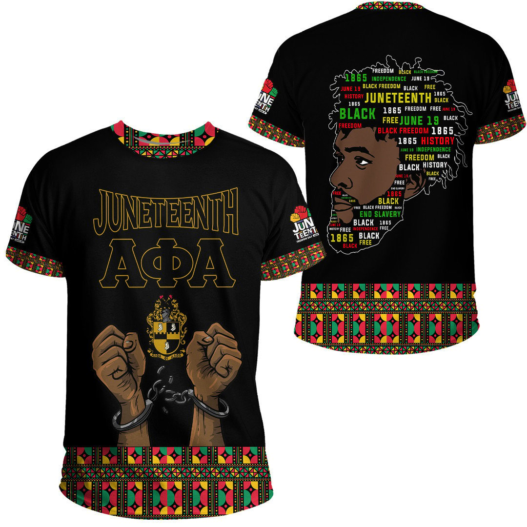 African T-shirt – Alpha Phi Alpha Fraternity Juneteenth Pattern Tee