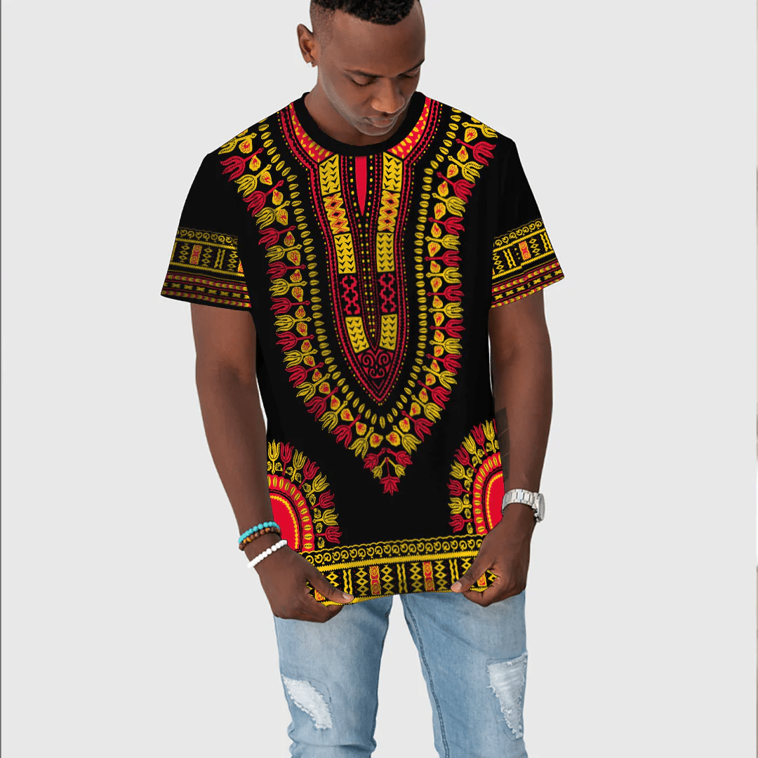 African T-shirt – Zambia Traditional Dashiki Tee