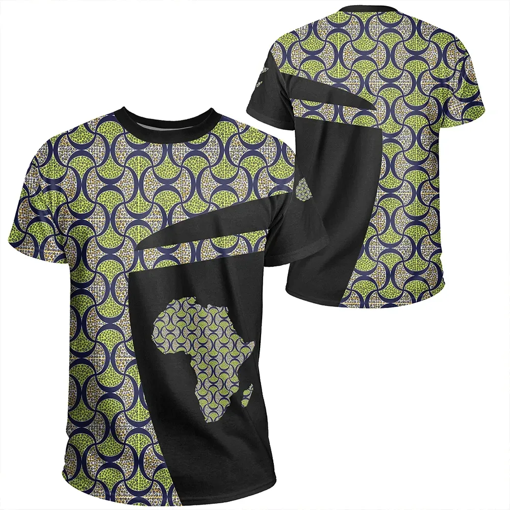 African T-shirt – Ankara Cloth Ogee Drop Sport Style Tee