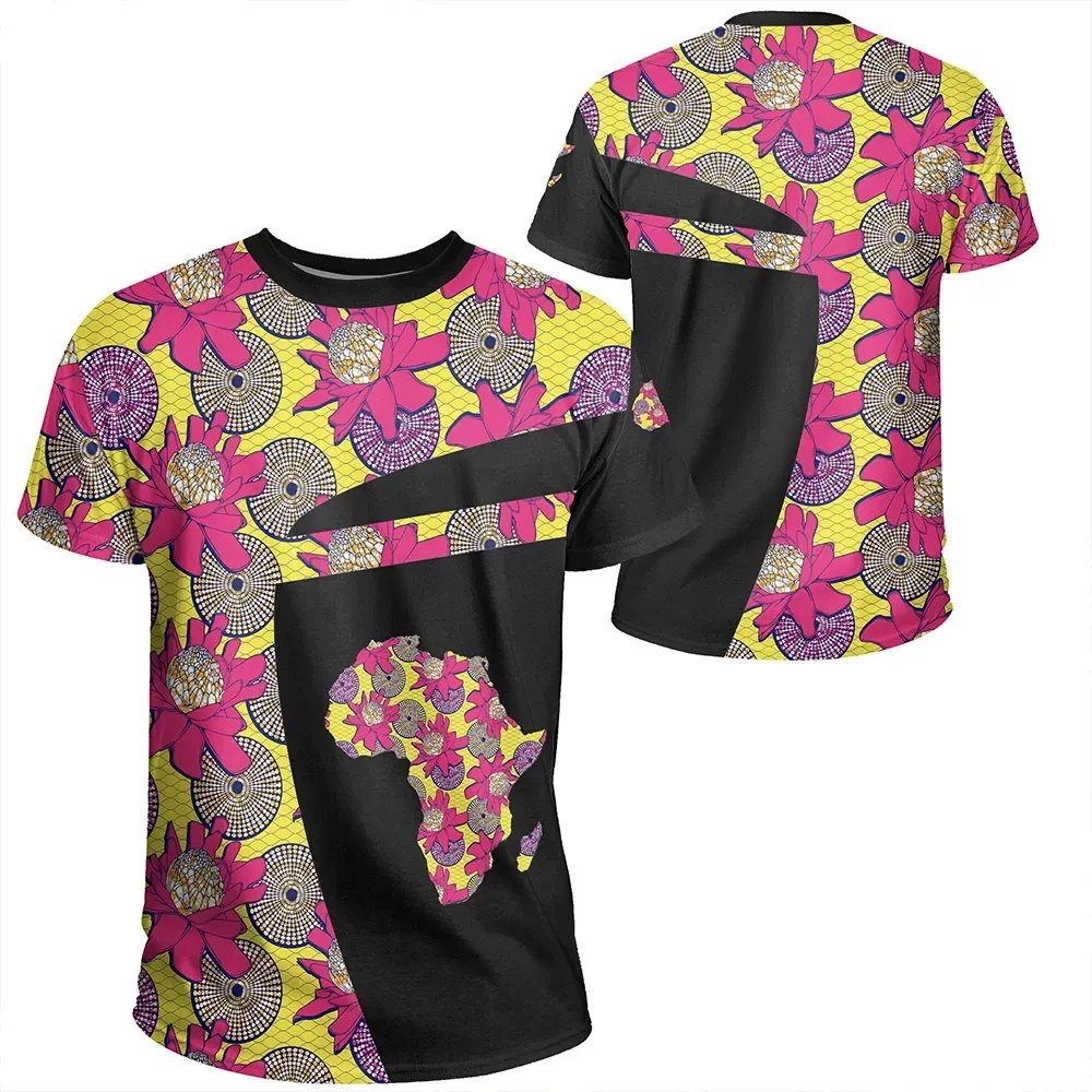African T-shirt – Ankara Cloth Protea Sport Style Tee