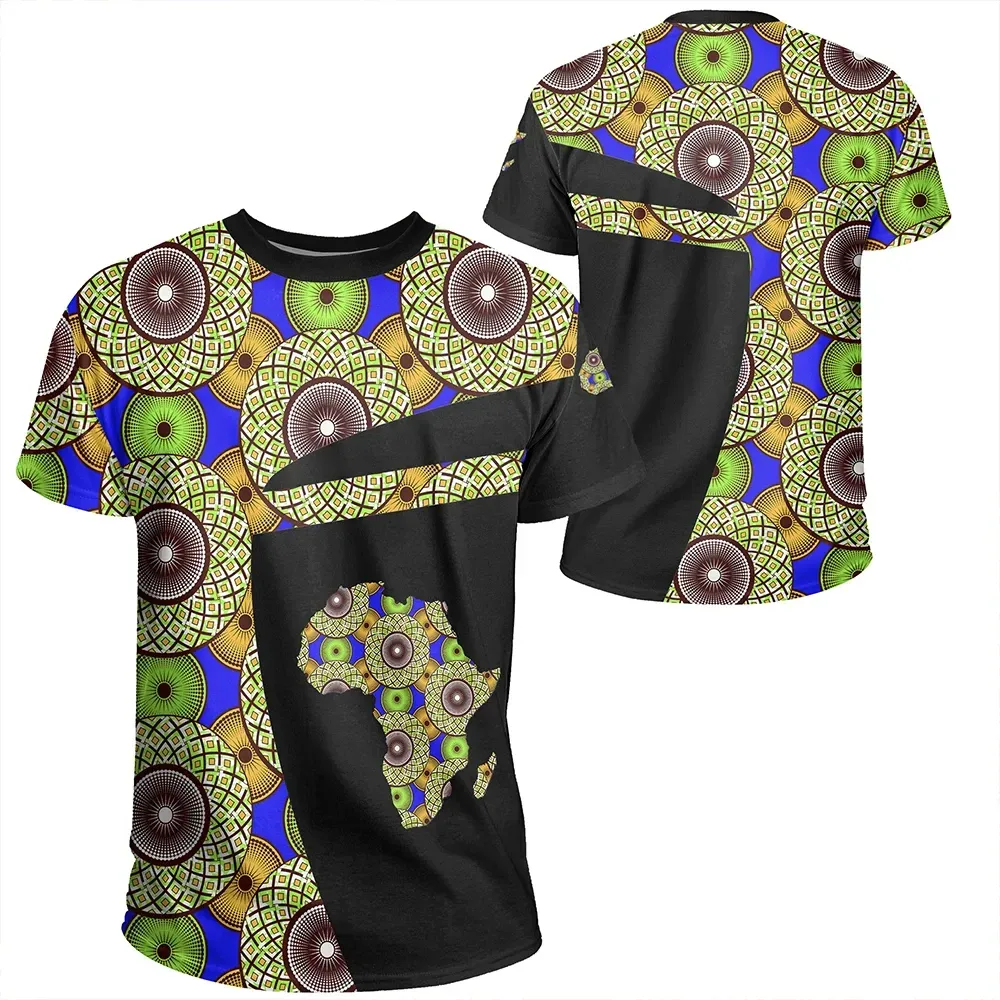 African T-shirt – Ankara Cloth Vibrant Nawiri Sport Style Tee